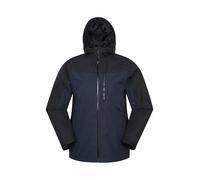 Mountain Warehouse Brisk Extreme Mens Waterproof Jacket - Adjustable Cuffs & Hood, Taped Seams Rain Coat, Breathable Jacket - For Spring Summer, Camping, Travelling & Outdoors Navy S