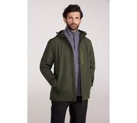 Mountain Warehouse Brisk Extreme Mens Waterproof Jacket - Adjustable Cuffs & Hood, Taped Seams Rain Coat, Breathable Jacket - For Spring Summer, Camping, Travelling & Outdoors Green 2XL