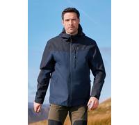 Mountain Warehouse Brisk Extreme Mens Waterproof Jacket - Adjustable Cuffs & Hood, Taped Seams Rain Coat, Breathable Jacket - For Spring Summer, Camping, Travelling & Outdoors Navy XL