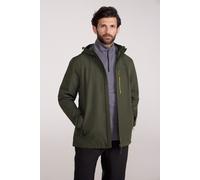 Mountain Warehouse Brisk Extreme Mens Waterproof Jacket - Adjustable Cuffs & Hood, Taped Seams Rain Coat, Breathable Jacket - Spring Summer, Travelling, Outdoors Green 2XL