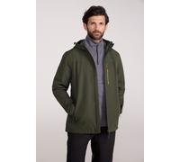 Mountain Warehouse Brisk Extreme Mens Waterproof Jacket - Adjustable Cuffs & Hood, Taped Seams Rain Coat, Breathable Jacket - For Spring Summer, Camping, Travelling & Outdoors Green XS