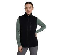Mountain Warehouse Buxton Womens Borg Gilet - Warm & Cosy, Thermal Sleeveless Jacket with Central Zip & Zipped Pockets - Autumn Winter, Outdoors, Travelling & Hiking Black Women's Size 14