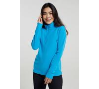 Mountain Warehouse Camber Half Zip Women's Fleece - Lightweight, Warm & Cosy Half Zip Sweatshirt Top - Best for Camping, Outdoors, Travelling & Hiking Cobalt (Plain) M