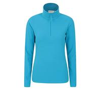 Mountain Warehouse Camber Half Zip Women's Fleece - Lightweight, Warm & Cosy Half Zip Sweatshirt - Best for Spring Summer, Camping, Outdoors, Travelling & Hiking Cobalt (Plain) XXS