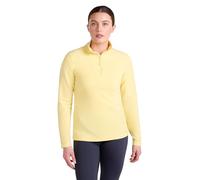 Mountain Warehouse Camber Half Zip Women's Fleece - Lightweight, Warm & Cosy Half Zip Sweatshirt Top - Best for Camping, Outdoors, Travelling & Hiking Pale Yellow (Plain) XS