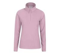 Mountain Warehouse Camber Half Zip Women's Fleece - Lightweight, Warm & Cosy Half Zip Sweatshirt - Best for Spring Summer, Camping, Outdoors, Travelling & Hiking Light Pink (Plain) L