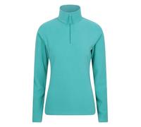 Mountain Warehouse Camber Half Zip Women's Fleece - Lightweight, Warm & Cosy Half Zip Sweatshirt - Best for Spring Summer, Camping, Outdoors, Travelling & Hiking Teal (Plain) XXS