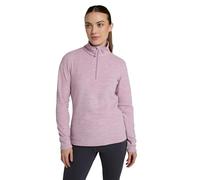 Mountain Warehouse Camber Half Zip Women's Fleece - Lightweight, Warm & Cosy Half Zip Sweatshirt Top - Best for Camping, Outdoors, Travelling & Hiking Light Pink S
