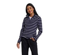 Mountain Warehouse Camber Half Zip Women's Striped Fleece - Lightweight, Warm & Cosy Half Zip Sweatshirt Top - Best for Camping, Outdoors, Travelling & Hiking Navy (Stripe) M
