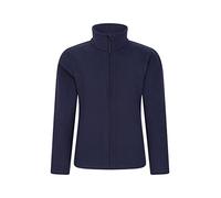 Mountain Warehouse Camber II Kids Full-Zip Fleece - Comfy, Lightweight Sweatshirt, Full-zip, For Boys & Girls - For Spring Summer, Camping, Outdoors & Hiking Dark Blue Kids Size 7-8 Years
