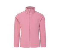 Mountain Warehouse Camber II Kids Full-Zip Fleece - Comfy, Lightweight Sweatshirt, Full-zip, For Boys & Girls - For Spring Summer, Camping, Outdoors & Hiking Pink Kids Size 7-8 Years