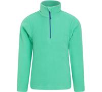 Mountain Warehouse Camber II Kids Half-Zip Fleece - Lightweight & Breathable Microfleece Sweatshirt, Boys & Girls - Autumn, Winter, Outdoors, Travel Dark Green Kids Size 11-12 Years
