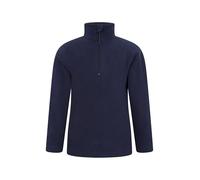Mountain Warehouse Camber II Kids Half-Zip Fleece - Lightweight & Breathable Microfleece Sweatshirt, Boys & Girls - Autumn, Winter, Outdoors, Travel Blue Kids Size 9-10 Years