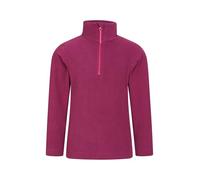 Mountain Warehouse Camber II Kids Half-Zip Fleece - Lightweight & Breathable Microfleece Sweatshirt, Boys & Girls - Autumn, Winter, Outdoors, Travel Berry Kids Size 3-4 Years