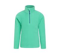 Mountain Warehouse Camber II Kids Half-Zip Fleece - Lightweight & Breathable Microfleece Sweatshirt For Boys & Girls - For Spring Summer, Outdoors & Travelling Dark Green Teen Size 13 Years