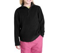 Mountain Warehouse Camber II Kids Half-Zip Fleece - Lightweight Microfleece - Outdoor Jet Black Kids Size 2-3 Years