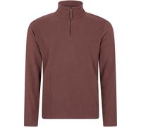 Mountain Warehouse Camber II Mens Half-Zip Fleece Jumper Dark Brown XXL