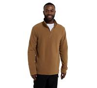 Mountain Warehouse Camber II Mens Half-Zip Fleece - Lightweight & Quick Dry, Breathable Antipill Microfleece - For Spring Summer, Outdoors, Travelling & Hiking Beige XXS