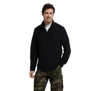 Mountain Warehouse Camber II Mens Half-Zip Fleece - Lightweight & Quick Dry Microfleece - Autumn, Winter, Outdoors Black XS