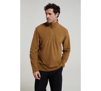 Mountain Warehouse Camber II Mens Half-Zip Fleece -Lightweight & Anti-pill Microfleece - Travel Mustard XXS