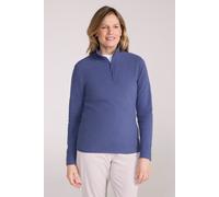 Mountain Warehouse Camber Half Zip Women's Fleece - Lightweight, Warm & Cosy Half Zip Sweatshirt Top - Best for Camping, Outdoors, Travelling & Hiking Indigo (Plain) S