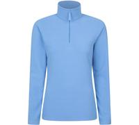Mountain Warehouse Camber II Womens Fleece - Lightweight Half Zip Sweatshirt - Outdoors, Travel Bright Blue (Plain) XS