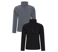 Mountain Warehouse Camber Kids Fleece - Multipack Girls & Boys Sweater, Microfleece, Lightweight, Quick Dry - Best for Camping, Outdoors, Travelling & Hiking Black (Multipack 01) Kids Size 5-6 Years