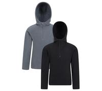 Mountain Warehouse Camber Kids Hoodie - Multipack - Anti-pill, Microfleece, Breathable, Quick Dry - Best for Camping, Outdoors, Travelling & Hiking Black (Multipack) Kids Size 5-6 Years