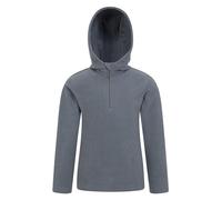 Mountain Warehouse Camber Kids Microfleece Hoodie - Breathable, Lightweight, Anti-Pill & Quick Dry Pullover for Boys & Girls - For Spring Summer & Walking Grey Kids Size 7-8 Years