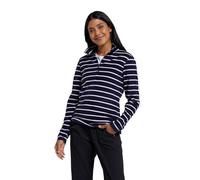 Mountain Warehouse Camber Half Zip Women's Striped Fleece - Lightweight, Warm & Cosy Half Zip Sweatshirt Top - Best for Camping, Outdoors, Travelling & Hiking Navy (Stripe) S