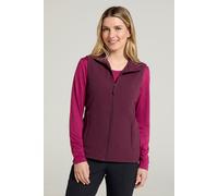 Mountain Warehouse Camber Womens Gilet - Lightweight Sleeveless Jacket, Microfleece Bodywarmer, Breathable Vest, Zipped Side Pockets - For Spring Summer, Camping, Hiking Burgundy Women's Size 6