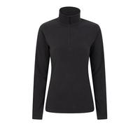 Mountain Warehouse Camber II Womens Fleece - Lightweight Half Zip Sweatshirt - Outdoors, Travel Black (Plain) XL