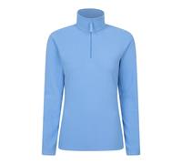 Mountain Warehouse Camber II Womens Fleece - Lightweight Half Zip Sweatshirt - Outdoors, Travel Bright Blue (Plain) XL