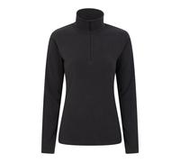 Mountain Warehouse Camber II Womens Fleece - Lightweight Half Zip Sweatshirt - Outdoors, Travel Black (Plain) L