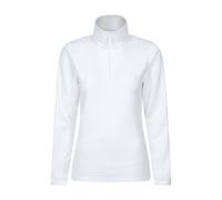 Mountain Warehouse 'Camber' Womens Striped Fleece Top Half Zip Quick Dry Breathable Sweater Beige - Size X-Large