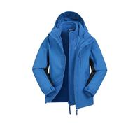 Mountain Warehouse Cannonball Kid 3 in 1 Waterproof Jacket Bright Blue (01) 13y