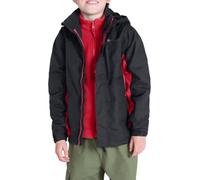 Mountain Warehouse Cannonball Kids 3 in 1 Waterproof Jacket - Breathable Triclimate Rain Jacket, Taped Seams Kids Coat, Detachable Hood - Kids Coat for Walking Grey (01) Kids Size 2-3 Years