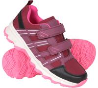 Mountain Warehouse Cannonball Kids Walking Shoes - Lightweight & Soft Suede & Textile Sneakers with Ankle Support - for Spring Summer Travelling & Camping Berry Junior Shoe Size 3