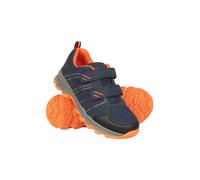 Mountain Warehouse Cannonball Kids Walking Shoes - Lightweight & Soft Suede & Textile Sneakers with Ankle Support - for Spring Summer Travelling & Camping Dark Blue Kids Shoe Size 5