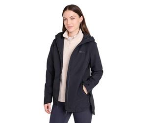 Mountain Warehouse Canyon Women's Waterproof Jacket - Breathable Coat with Adjustable Hood - Spring Summer, Fall & Outdoors Black Women's Size 14