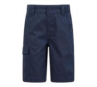Mountain Warehouse Cargo Kids Shorts - 100% Cotton Pants, Adjustable Waistband, Soft Childrens Shorts, Pockets, Easy Care - Spring Summer, Camping, Travelling Navy Kids Size 9-10 Years