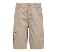 Mountain Warehouse Cargo Kids Shorts - 100% Cotton Pants, Adjustable Waistband, Soft Childrens Shorts, Pockets, Easy Care - Spring Summer, Camping, Travelling Beige Kids Size 11-12 Years