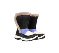 Mountain Warehouse Caribou Kids Fur Trim Snow Boots - Snowproof, Fleece Lining, High Traction Sole - Perfect To Keep Your Kids Feet Warm In Cold Winter Days Light Purple Kids Shoe Size 13