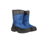 Mountain Warehouse Caribou Single Stripe Kids Snow Boots - Snowproof Shoes, Insulated Walking Boots, Warm, Sherpa Fleece Lining, High Traction Sole - For Blue Junior Shoe Size 4