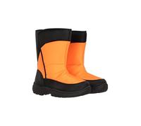 Mountain Warehouse Caribou Single Stripe Kids Snow Boots - Snowproof Shoes, Insulated Walking Boots, Warm, Sherpa Fleece Lining, High Traction Sole - For Orange Junior Shoe Size 1