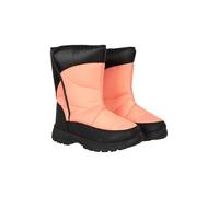 Mountain Warehouse Caribou Single Stripe Kids Snow Boots - Snowproof Shoes, Insulated Walking Boots, Warm, Sherpa Fleece Lining, High Traction Sole - For Coral Kids Shoe Size 11