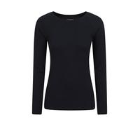 Mountain Warehouse Carmel Seamles Womens Ribbed Thermal Top - Warm, Thermal Baselayer - Winter Camping, Outdoors, Travelling & Hiking Black M