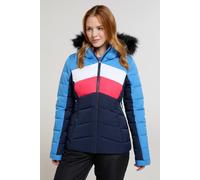 Mountain Warehouse Cascade Womens Padded Ski Jacket - Breathable & Water-resistant Coat with Hood, Comfortable -Winter Skiing, Sports & Outdoors Blue Women's Size 12