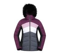 Mountain Warehouse Cascade Womens Padded Ski Jacket - Breathable & Water-resistant Coat with Hood, Comfortable -Winter Skiing, Sports & Outdoors Dark Purple Women's Size 18