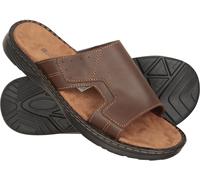 Mountain Warehouse Casual Leather Comfort Slip On Mens Sandals - Lightweight Shoes with Leather Upper - Summer Spring, Beach, Walking, Hiking & Outdoors Brown Adult Shoe Size 11